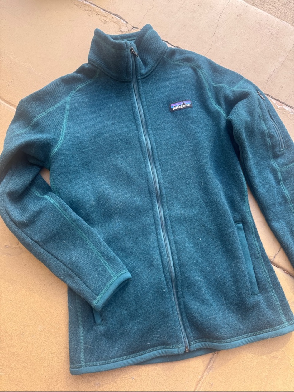 Patagonia quarter zip green women’s Fleece Jacket